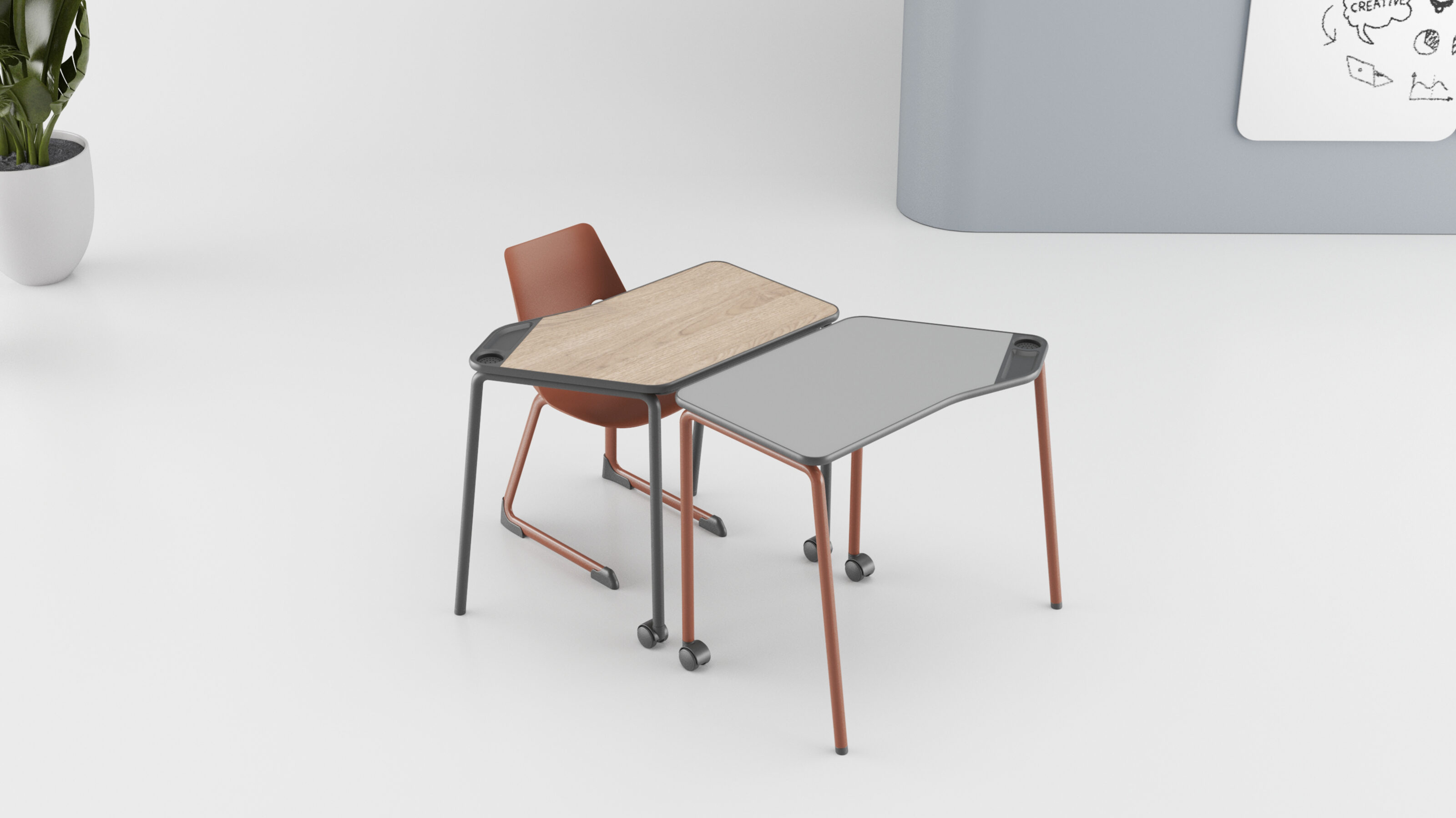 OFFSET desk designed by CB Design Lab for Minyi