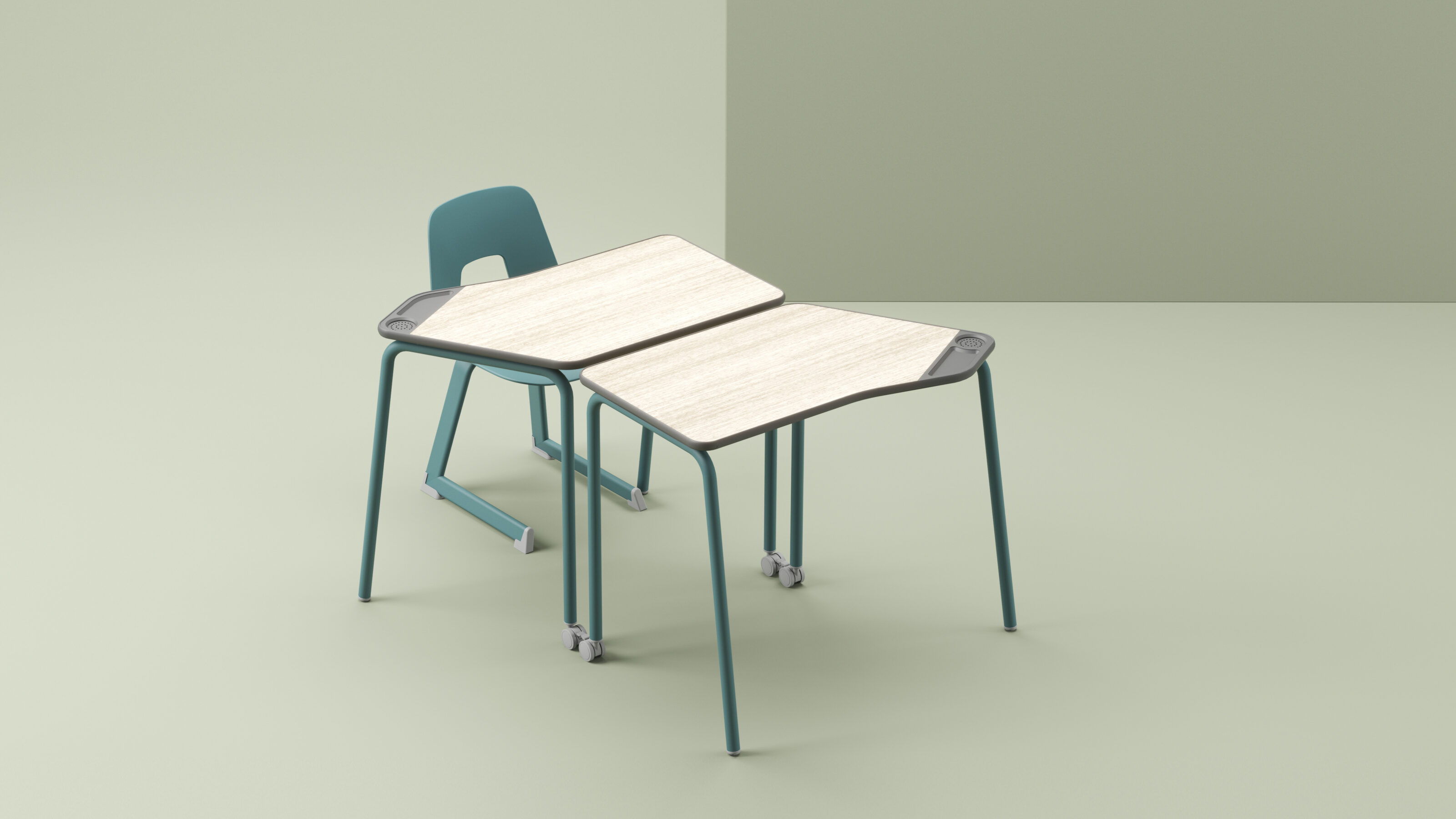 OFFSET desk designed by CB Design Lab for Minyi